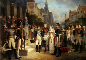 Napoleon Bonaparte (1769-1821) Ontvangt Koningin Louisa van Pruisen (1776-1810) te Tilsit